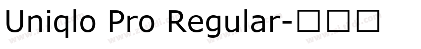 Uniqlo Pro Regular字体转换